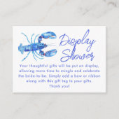 ブルーロブスタービーチ表示シャワーブライダルシャワー エンクロージャーカード (正面)