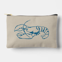 ブルーロブスターラインスケッチオンサンディビーチタンカラー