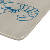 ブルーロブスターラインスケッチオンサンディビーチタンカラー カッティングボード (角)