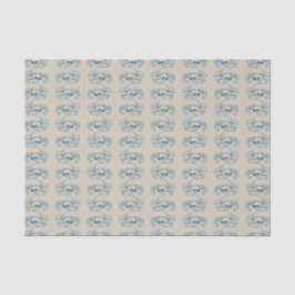 ブルーロブスターラインスケッチオンサンディビーチタンカラー 薄葉紙