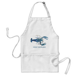 ブルーロブスター名前をカスタムする スタンダードエプロン