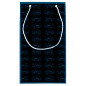 ブルーロブスター海シンプル動物スケッチ芸術 スモールペーパーバッグ (裏面)