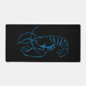 ブルーロブスター海シンプル動物スケッチ芸術 デスクマット (正面)