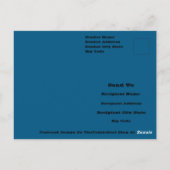 ブルーロブスター海シンプル動物スケッチ芸術 ポストカード (裏面)