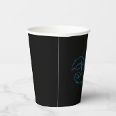 ブルーロブスター海シンプル動物スケッチ芸術 紙コップ (右)