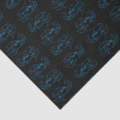 ブルーロブスター海シンプル動物スケッチ芸術 薄葉紙 (詳細)