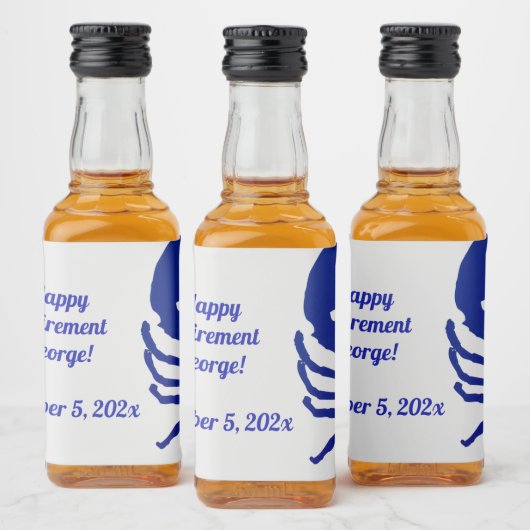 ブルーロブスター結婚退職願い リキュールボトルラベル (ボトル)