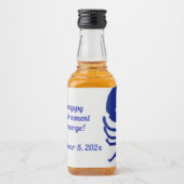 ブルーロブスター結婚退職願い リキュールボトルラベル (正面)