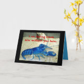 ブルーロブスター カード (黄色い花)