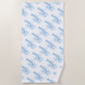 ブルーロブスター ビーチタオル (正面)