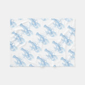 ブルーロブスター フリースブランケット (正面(横))