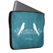 ブルーロベバードフローラつる植物ラップトップスリーブ ラップトップスリーブ (正面右)