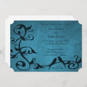 ブルーロベバード結婚式招待状 招待状 (正面/裏面)