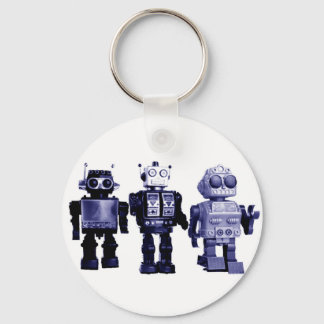 ブルーロボットキーチェーン キーホルダー