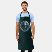 ブルーロボットマスク – AI dominioNの台頭 エプロン (着用した状態)