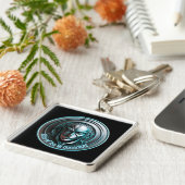 ブルーロボットマスク – AI dominioNの台頭 キーホルダー (側面)