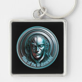 ブルーロボットマスク – AI dominioNの台頭 キーホルダー (正面)