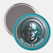 ブルーロボットマスク – AI dominioNの台頭 マグネット (正面/裏面)