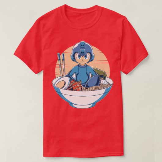 ブルーロボットラーメン Tシャツ (デザイン正面)