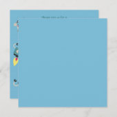 ブルーロボット5x5ボーイベビーシャワー招待状 招待状 (正面/裏面)