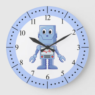 ブルーロボット ラージ壁時計