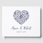 ブルーロマンチックタラベラハート ゲストブック (正面)