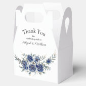 ブルーロマンチックフローラ結婚式の引き出物ボックス フェイバーボックス (オープン)