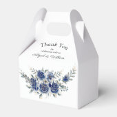 ブルーロマンチックフローラ結婚式の引き出物ボックス フェイバーボックス (正面サイド)