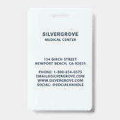 ブルーロモダンゴクリニック病院フォトナースID バッジ (裏面)