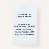 ブルーロモダンゴクリニック病院フォトナースID バッジ (裏面)