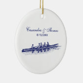 ブルーローイングローワーズクルーズチームウォータースポーツ セラミックオーナメント (右)