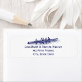 ブルーローイングローワーズクルーズチームウォータースポーツ ラベル (インサイチュ)