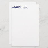 ブルーローイングローワーズクルーズチームウォータースポーツ 便箋 (正面/裏面)