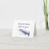 ブルーローイングローワーズクルーズチームウォータースポーツ#3 サンキューカード (正面)