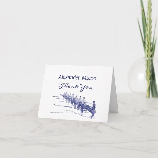 ブルーローイングローワーズクルーズチームウォータースポーツ#3 サンキューカード (正面)