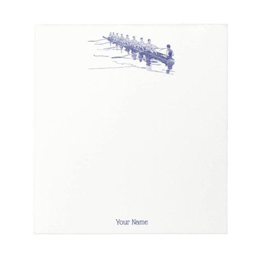 ブルーローイングローワーズクルーズチームウォータースポーツ#3 ノートパッド (正面)