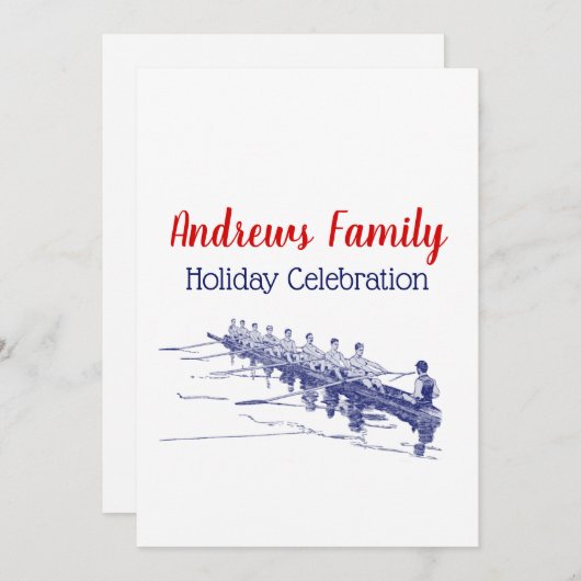 ブルーローイングローワーズクルーズチームウォータースポーツ#3 招待状 (正面/裏面)