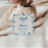 ブルーローカル描で栽培された野菜男の赤ちゃんシャワー フェイバータグ