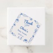 ブルーローカル描で栽培された野菜男の赤ちゃんシャワー フェイバータグ (インサイチュ)