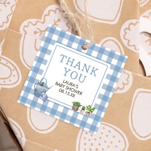 ブルーローカル栽培農家ベビーシャワースクエア フェイバータグ