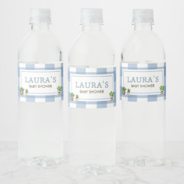 ブルーローカル栽培農家市場ベビーシャワー ペットボトルラベル