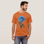 ブルーローズの花束 199本のアンティークなデザイン Tシャツ (正面フル)