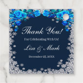 ブルーローズの雪の結晶クリスマス フェイバータグ (裏面)