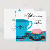 ブルーローズアフタヌーンティー 招待状 (正面/裏面)