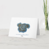 ブルーローズフラワー、日付カード、結婚式を保存 案内状 (裏面)