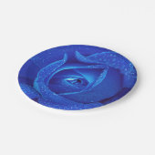 ブルーローズブドバラ花 ペーパープレート (アングル)