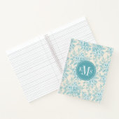 ブルーローズブーケガーデンフローラルパターン ノートブック (内部)