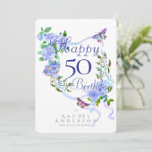 ブルーローズリボン誕生日 シーズンカード (スタンド正面)