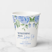 ブルーローズ水彩 Something Blue Before I Do 紙コップ (裏面)