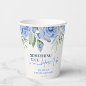 ブルーローズ水彩 Something Blue Before I Do 紙コップ (正面)